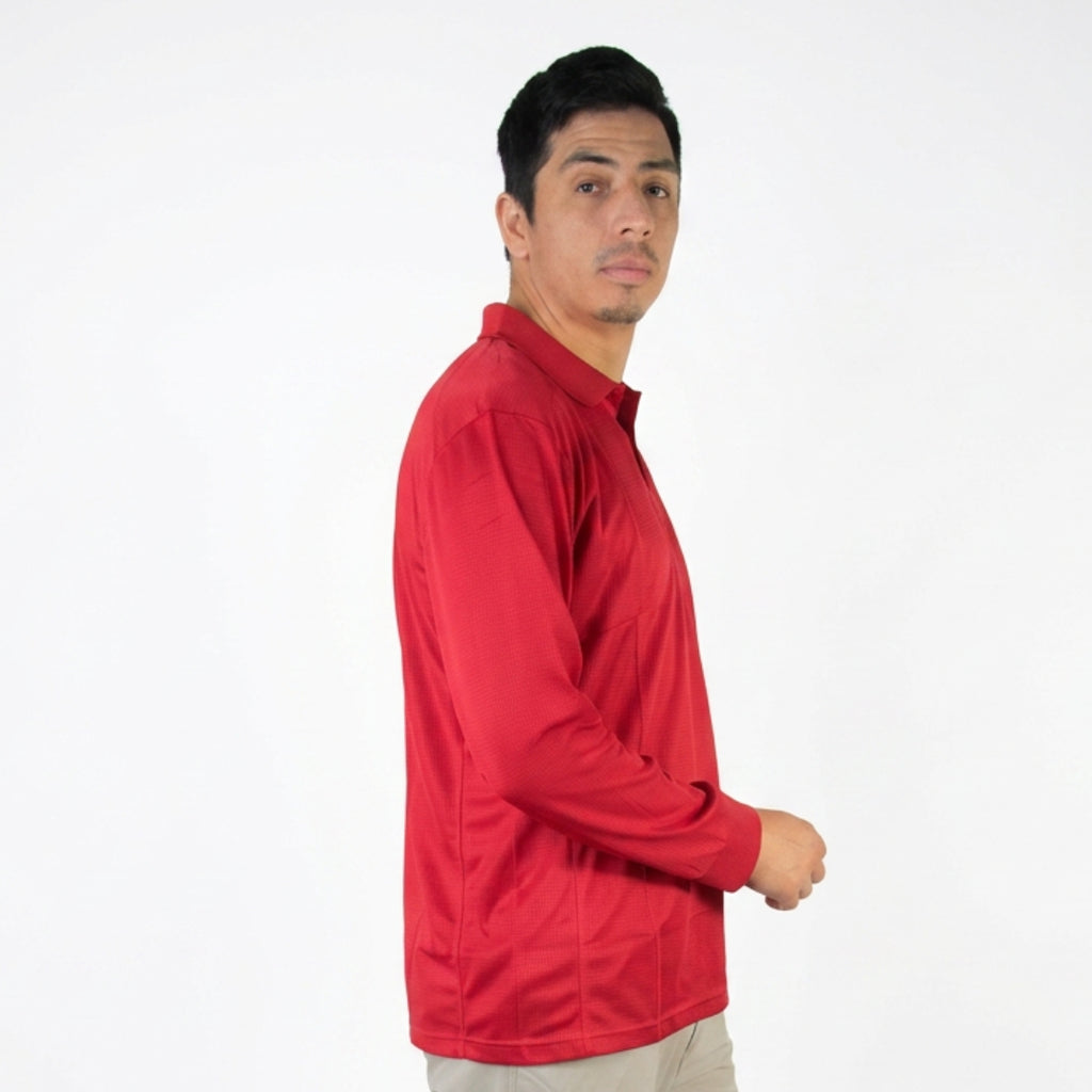 POLERON DRY FIT ROJO VARON