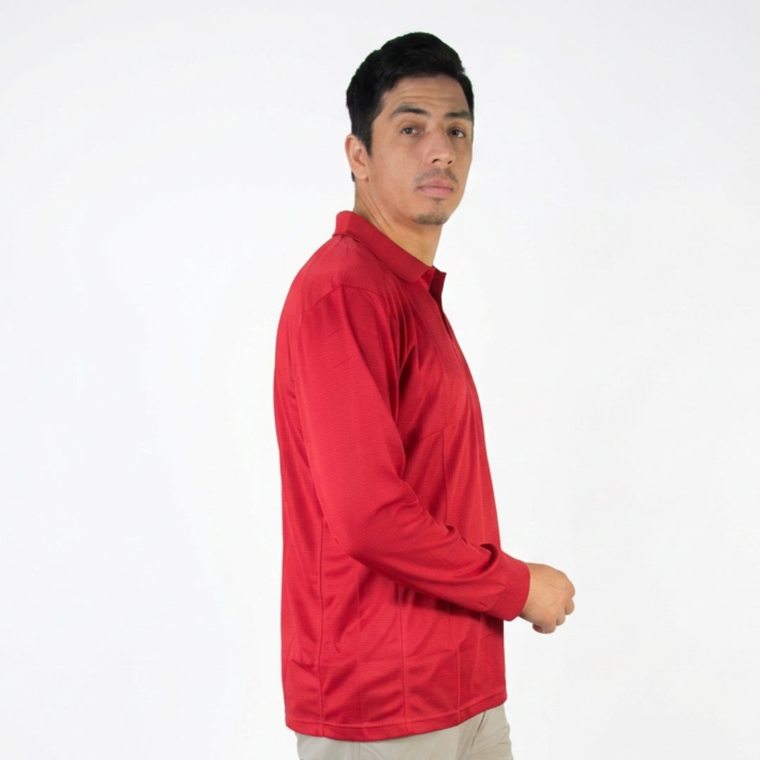 POLERON DRY FIT ROJO VARON