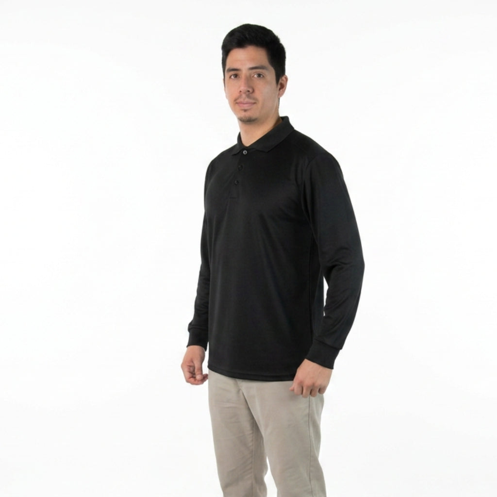 POLERON DRY FIT NEGRO VARON