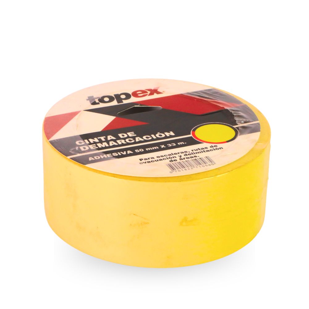 CINTA DEMARCAR TOPEX AMARILLO/NEGRO 50MMx33MTS