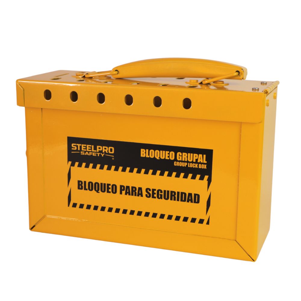 CAJA DE BLOQUEO GRUPAL AMARILLA