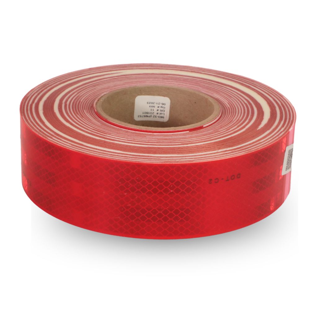ROLLO CINTA REFLECTANTE BLANCO/ROJO 2PLG 25MTS