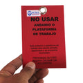 TARJETA NO USA ANDAMIO ROJO (PUMA)