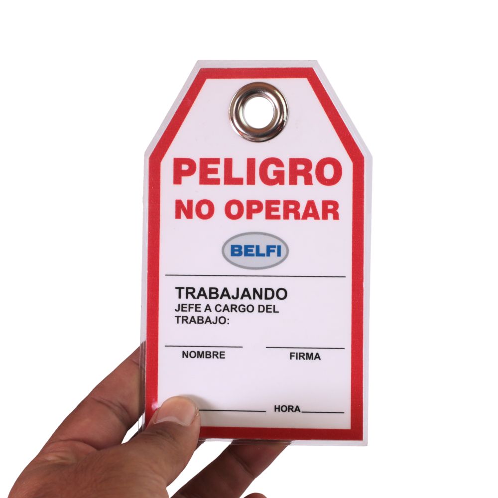 TARJETA NO OPERAR ROJO (BELFI)