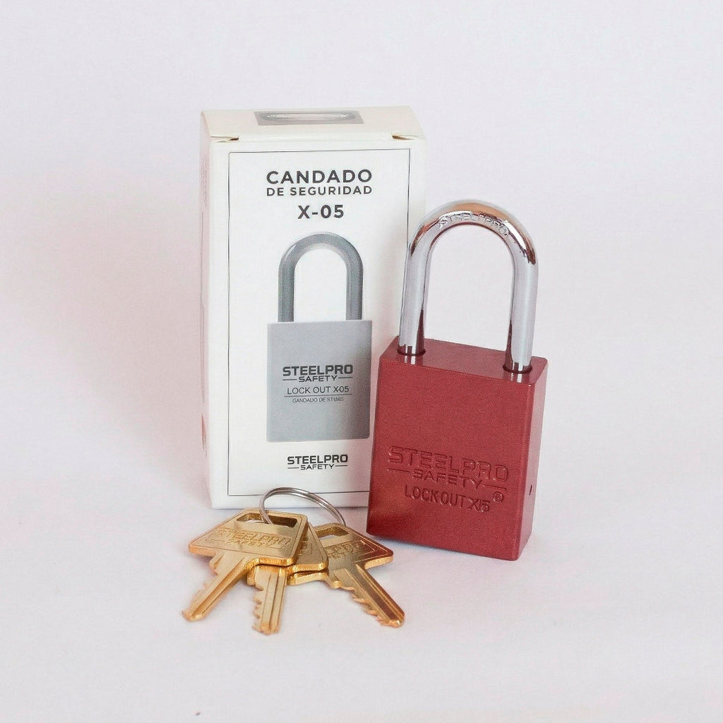 CANDADO LOCK OUT STEELPRO X05 ROJO