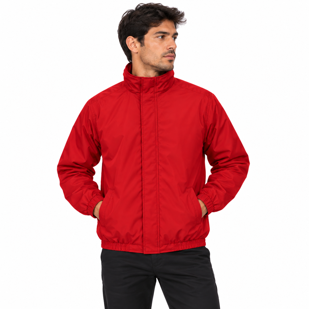 CHAQUETA MICROFIBRA ROJO C/P ROJO