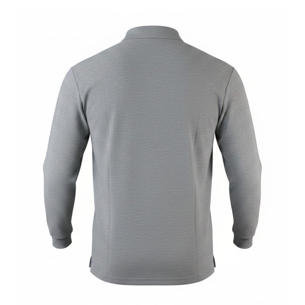POLERON PIQUE ALGODON GRIS