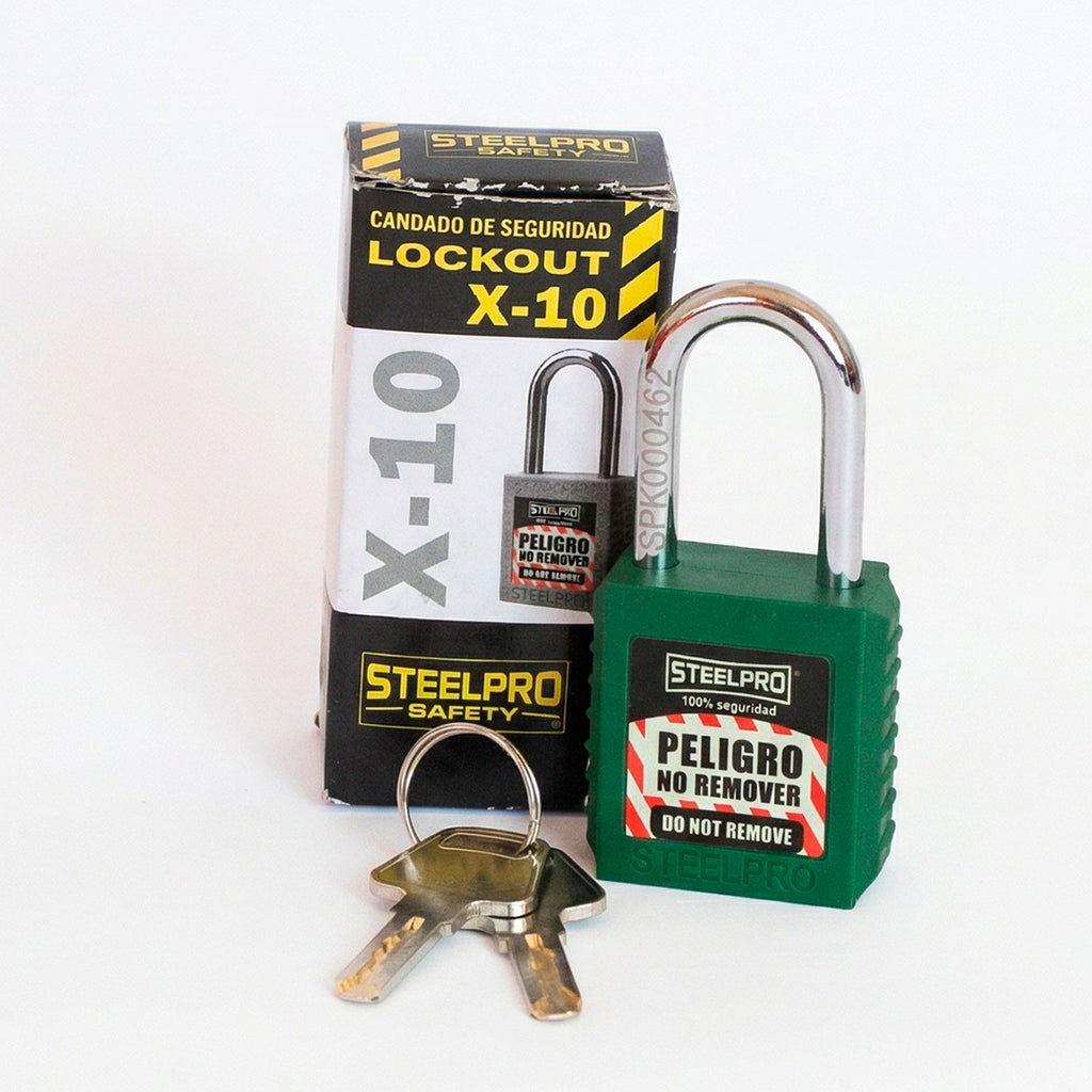 CANDADO STEELPRO X-10 VERDE