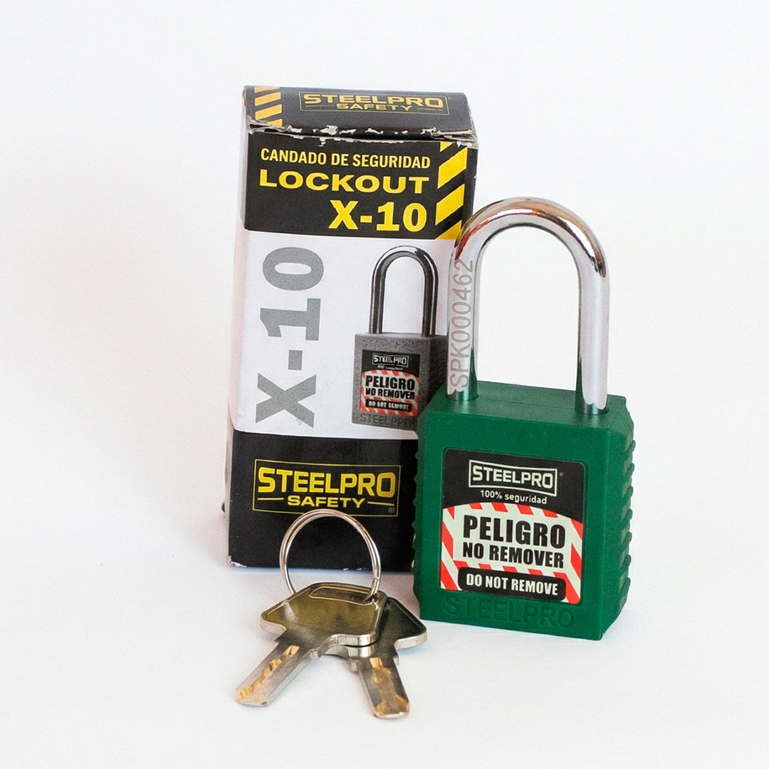 CANDADO STEELPRO X-10 VERDE