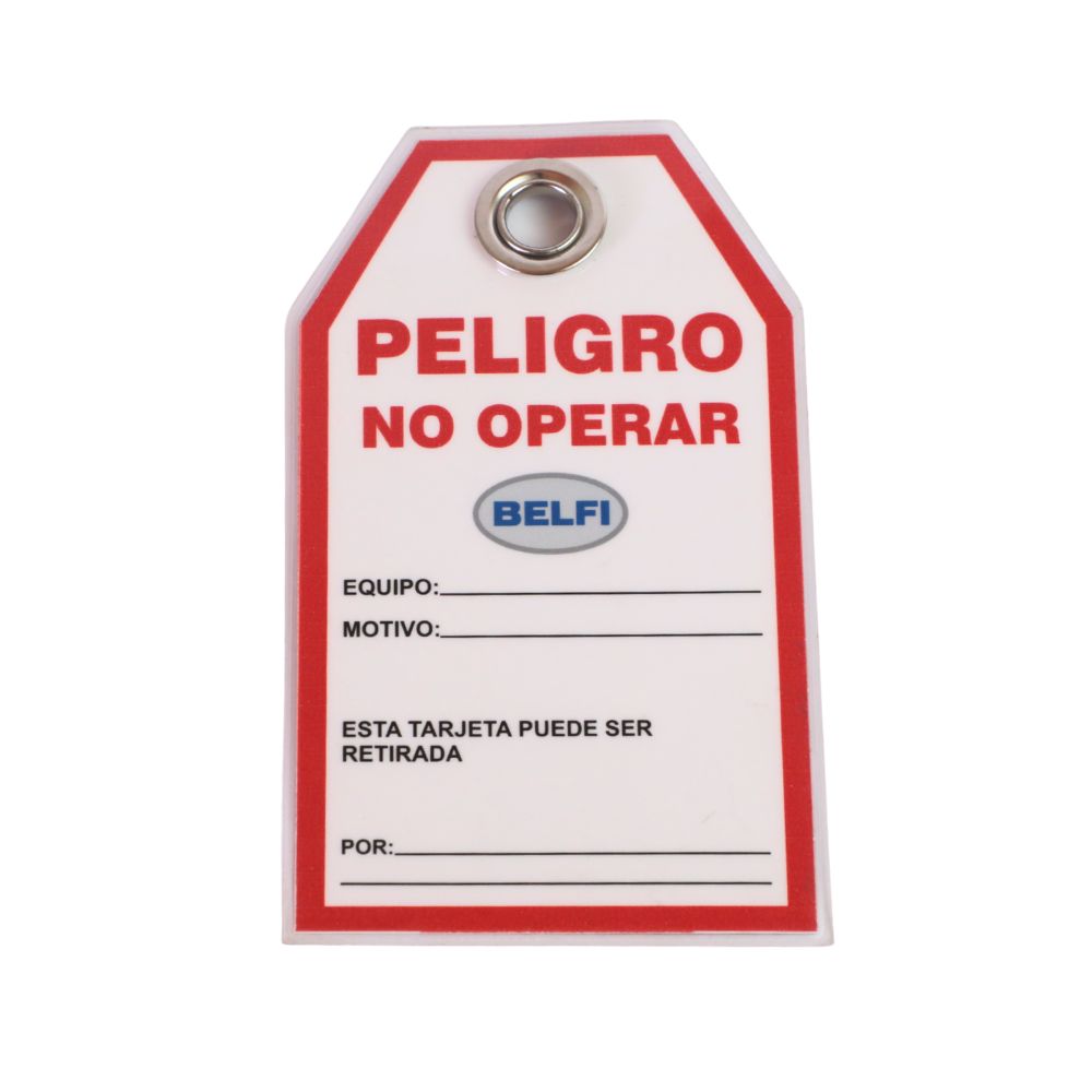 TARJETA NO OPERAR ROJO (BELFI)