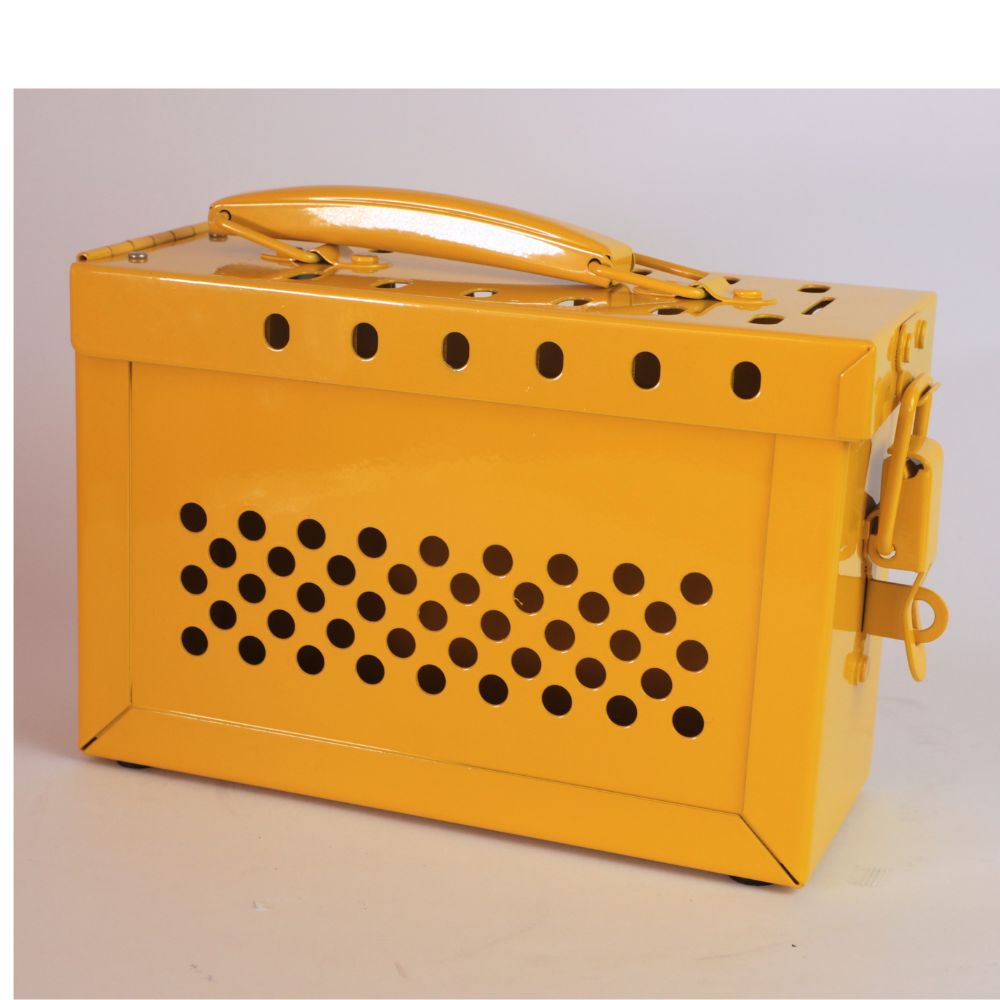 CAJA DE BLOQUEO GRUPAL AMARILLA