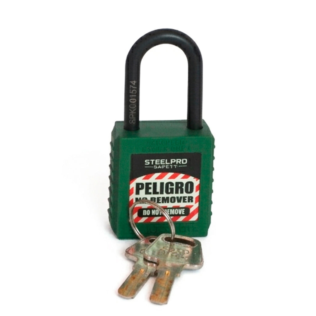 CANDADO STEELPRO DIELECTRICO VERDE