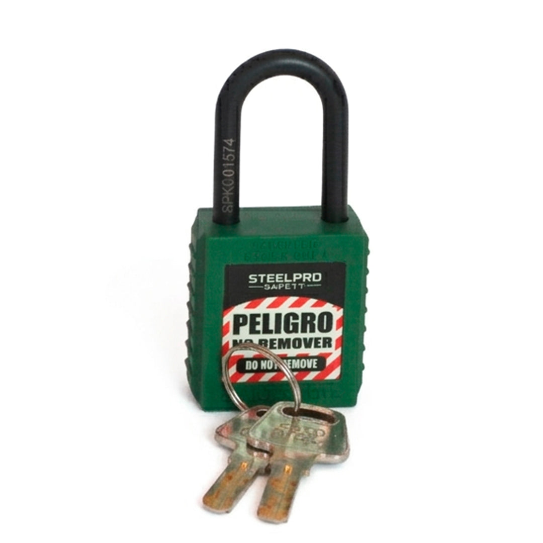 CANDADO STEELPRO DIELECTRICO VERDE