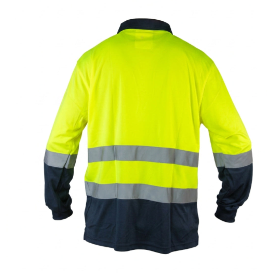 POLERON JAYSON DRY FIT FLUOR AM. C/AZUL