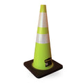 CONO PVC REFLECTANTE VERDE 28 (BASE NEGRA)