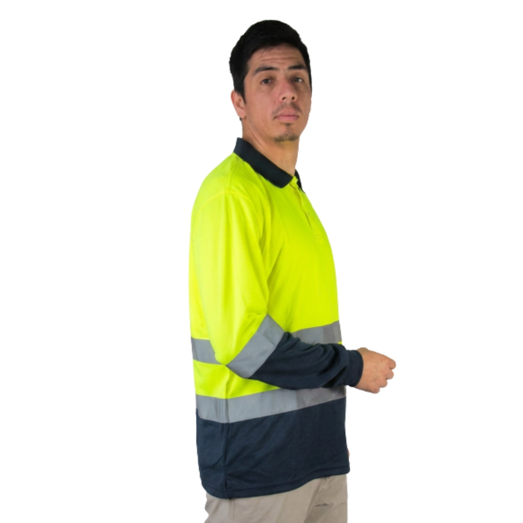 POLERON JAYSON DRY FIT FLUOR AM. C/AZUL