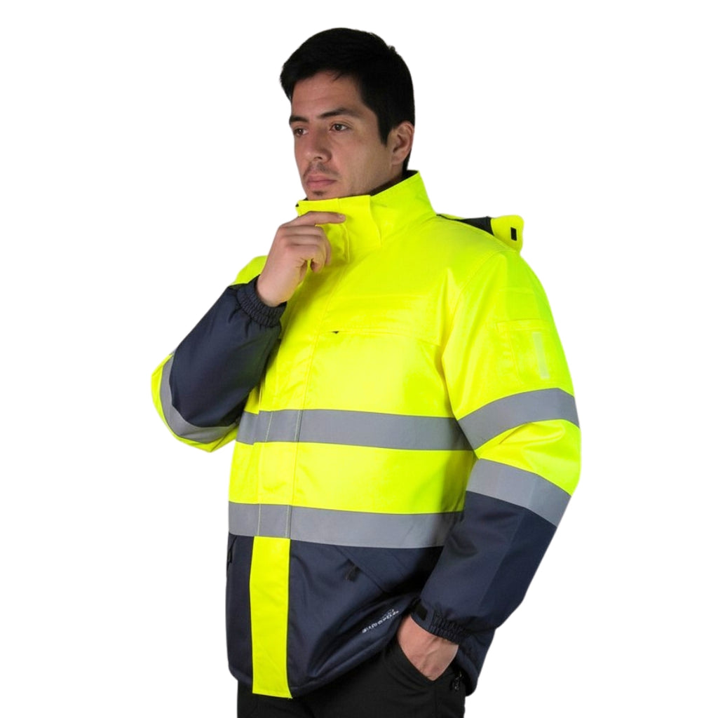 PARKA EJECUTIVA SIBERIA AMAR.FLUOR/AZUL HW