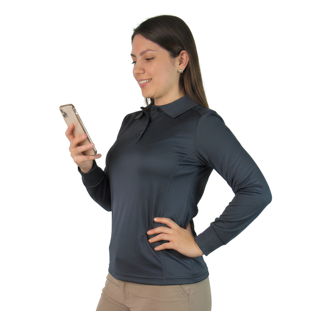 POLERON DRY FIT DAMA GRIS