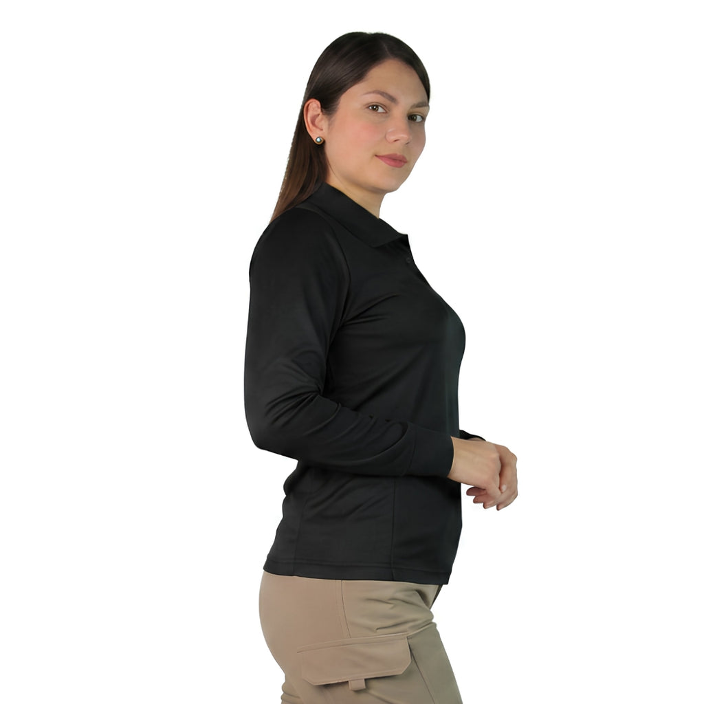 POLERON DRY FIT DAMA NEGRO