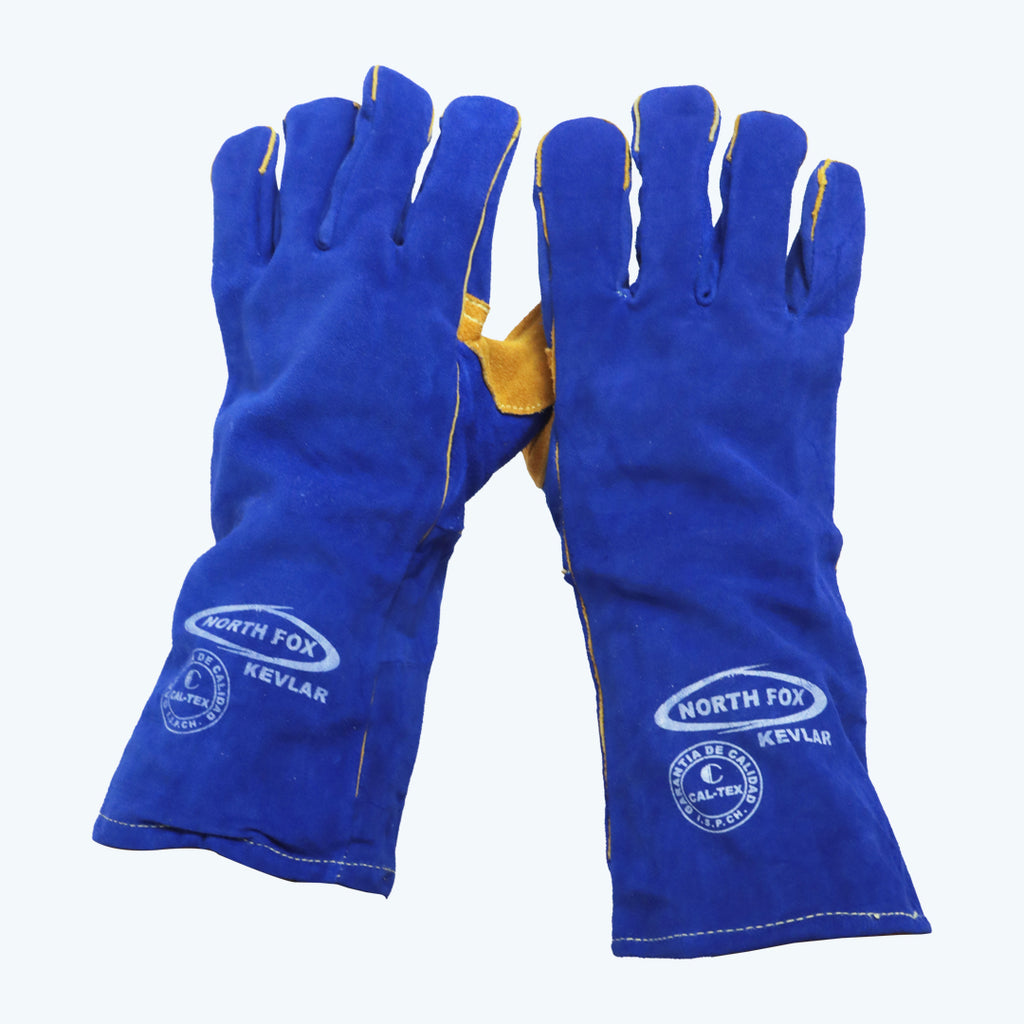 GUANTE SOLDADOR NORTH FOX AZUL KEVLAR