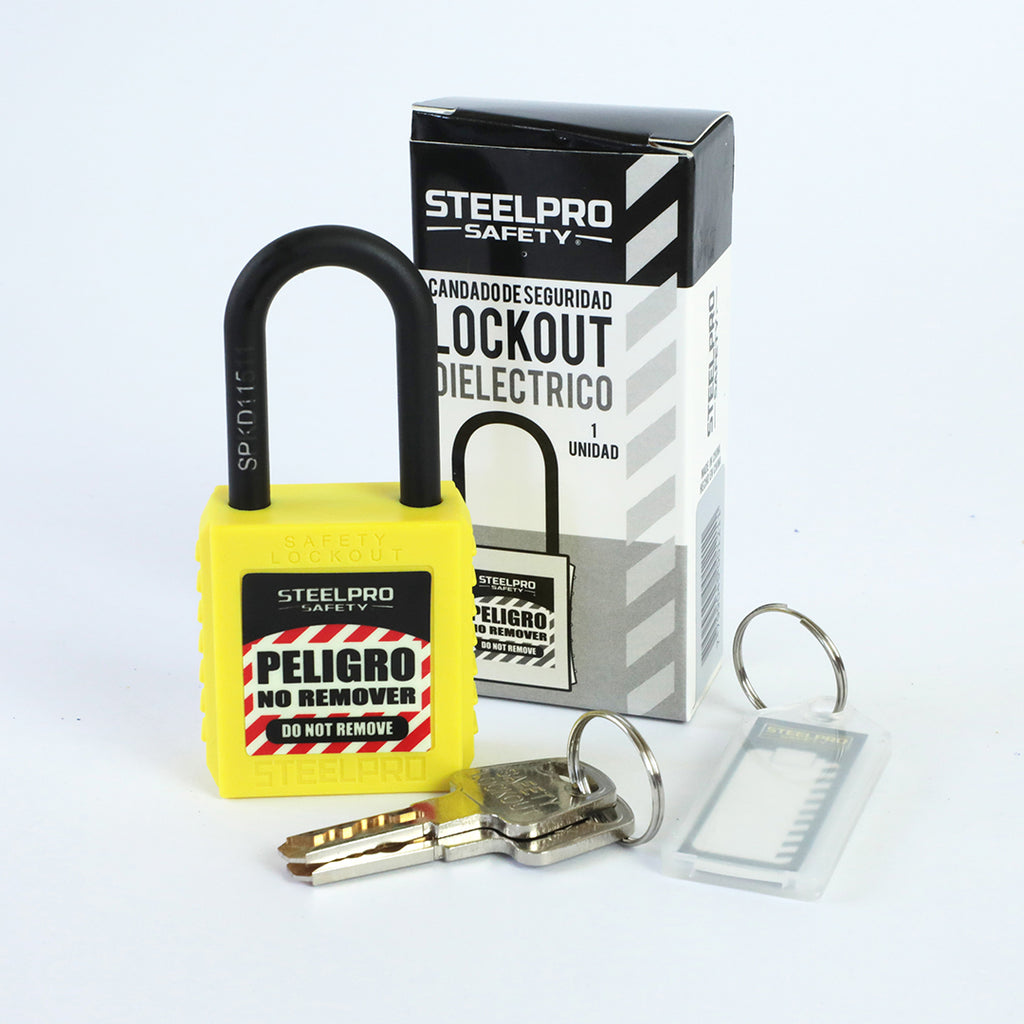 CANDADO STEELPRO DIELECTRICO AMARILLO