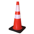 CONO PVC REFLECTANTE NARANJO 36 (BASE NEGRA)
