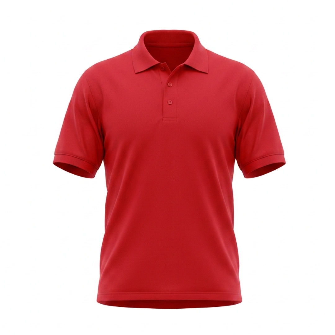 POLERA PIQUE IMPORTACION ROJO