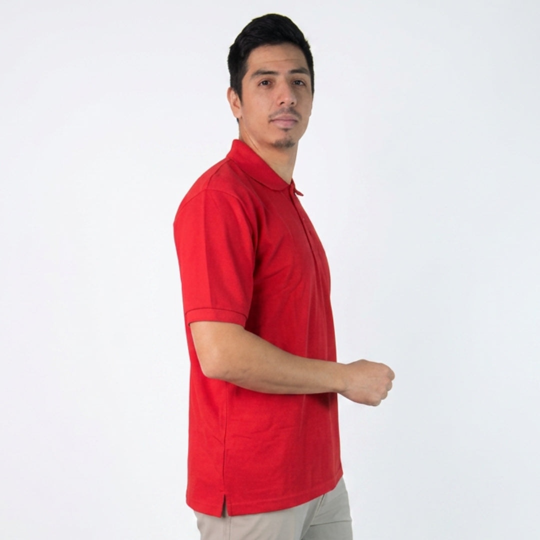 POLERA PIQUE IMPORTACION ROJO
