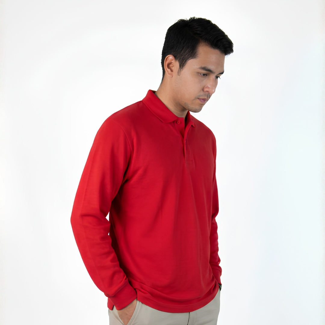 POLERON PIQUE ALGODON ROJO