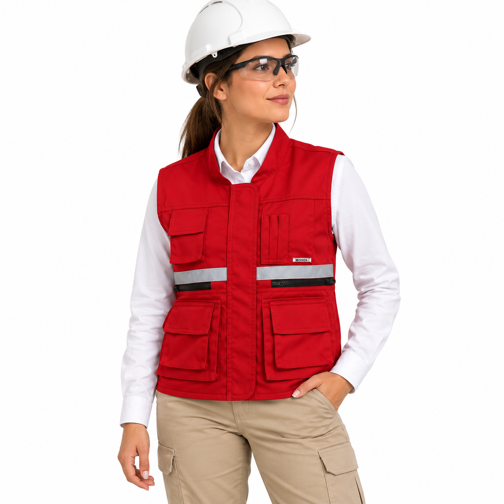 CHALECO GEOLOGO ROJO C/N DAMA