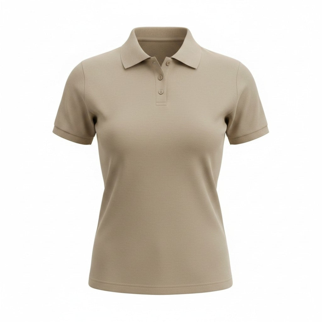 POLERA PIQUE NACIONAL BEIGE DAMA