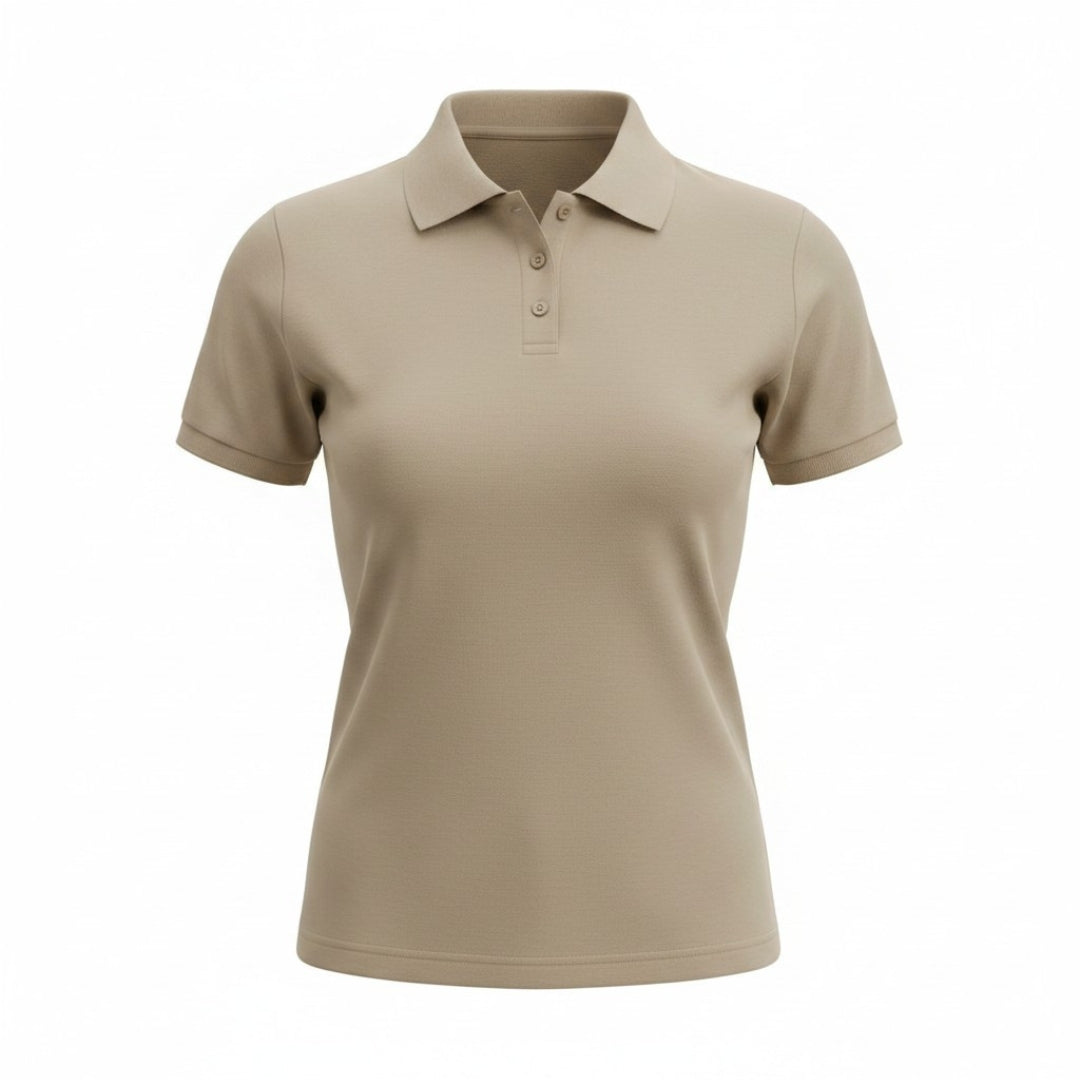 POLERA PIQUE NACIONAL BEIGE DAMA