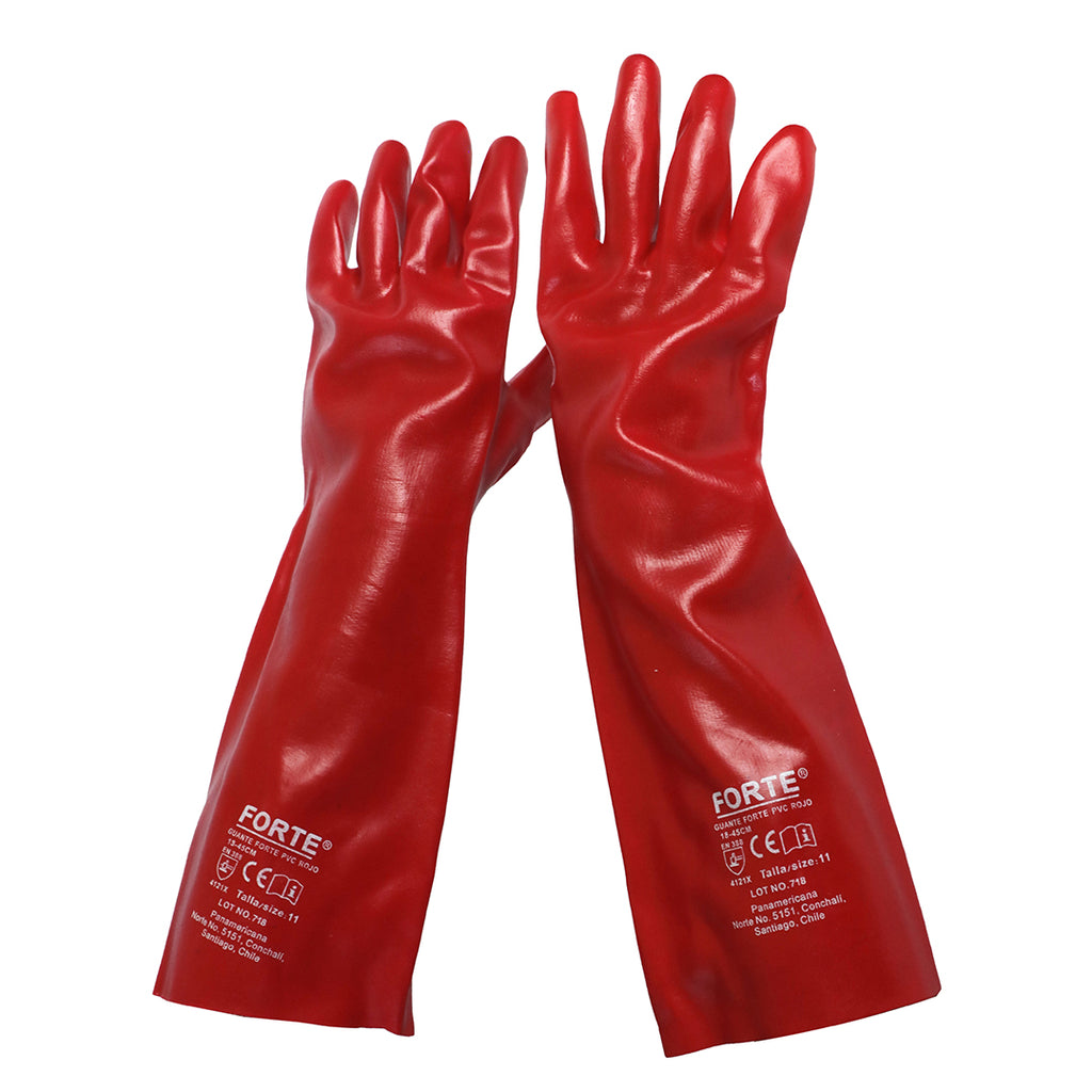 GUANTE PVC ROJO